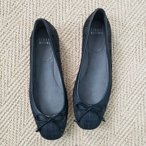 Stuart Weitzman ShoeString Plaid Ballerina Flats Pewter/schotch